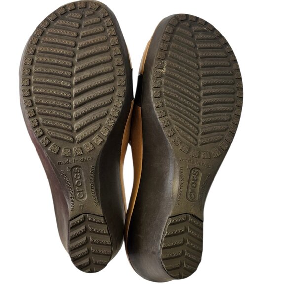 CROCS Womens Wedges, Rubber, Comfort, Open Toe Sandals, Size 7 - Picture 8 of 9